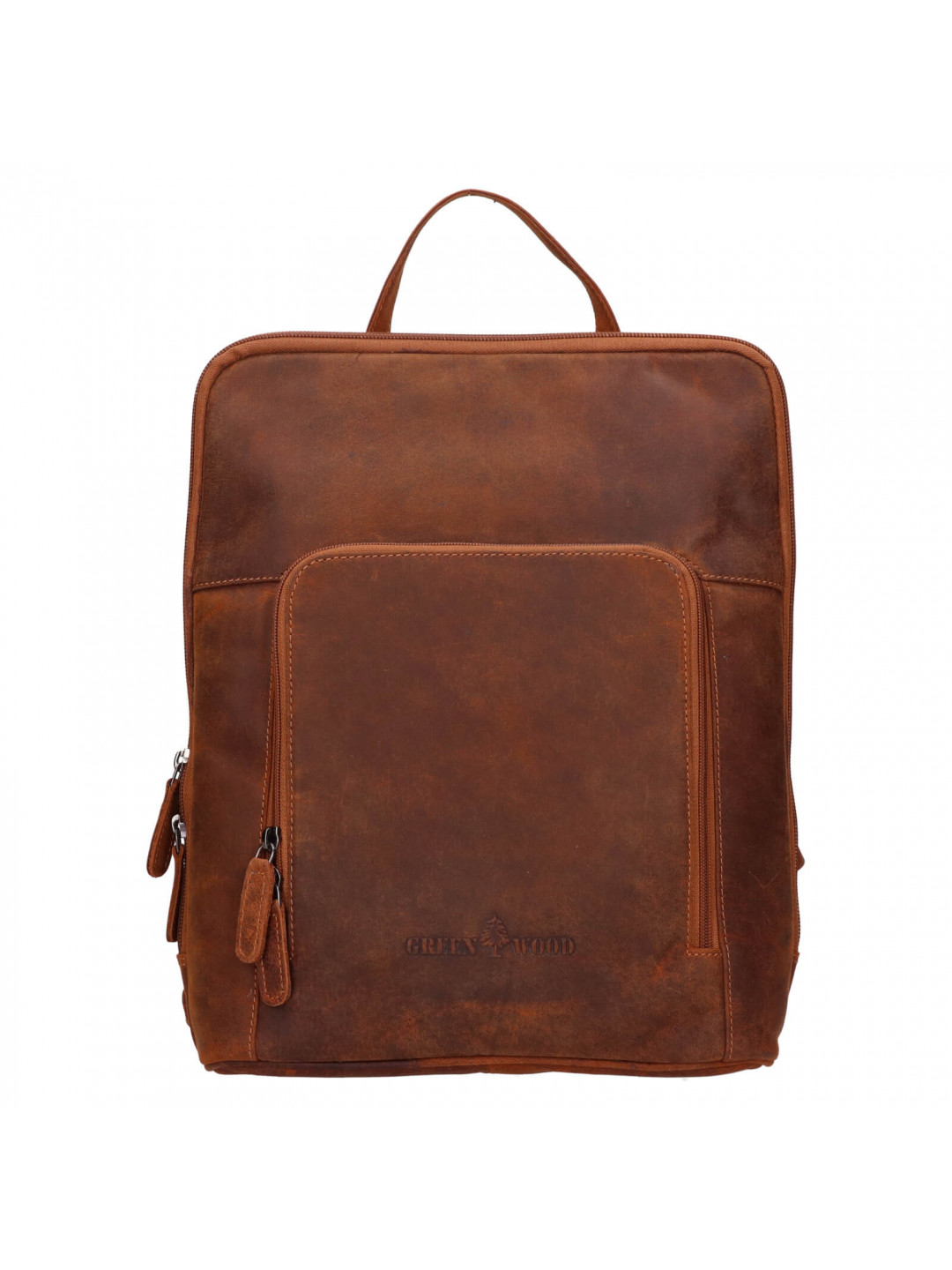 Vintage dámský kožený batoh Greenwood Paloma – světle hnědá